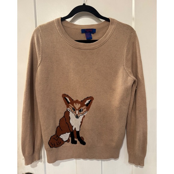 twiggy LONDON Sweaters - Twiggy London Camel Fox Intarsia Knit Sweater Women's Size S